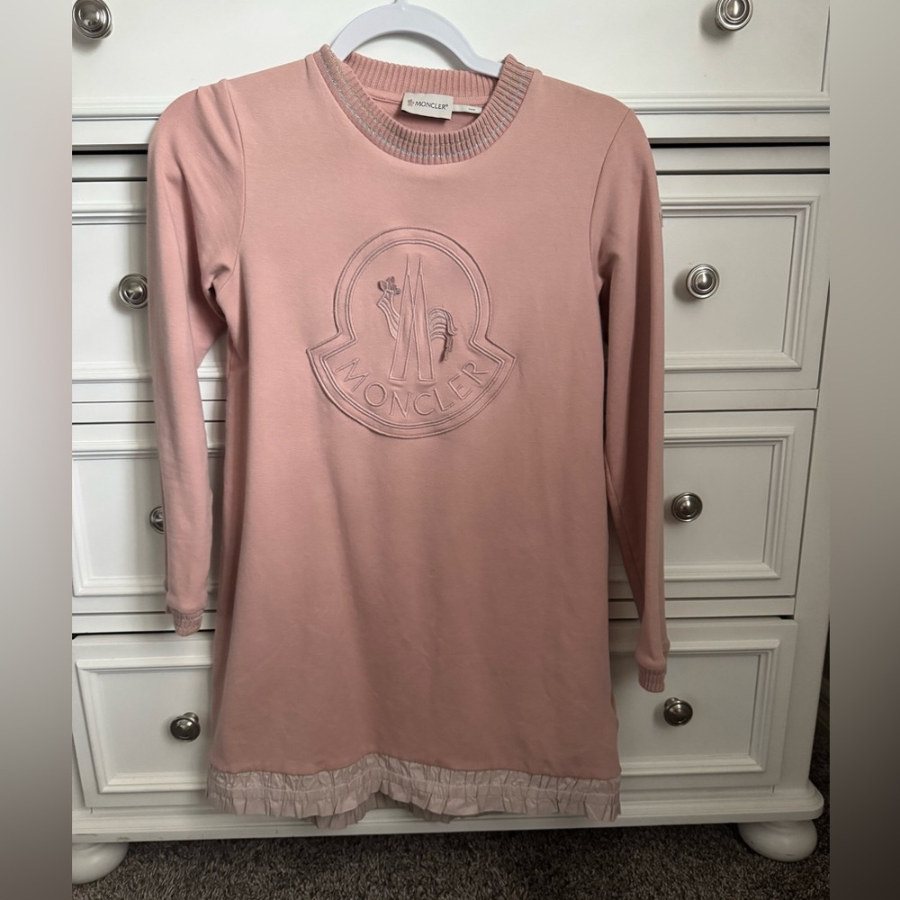 Moncler Blush Pink Casual Kids Dress, Sz L 12